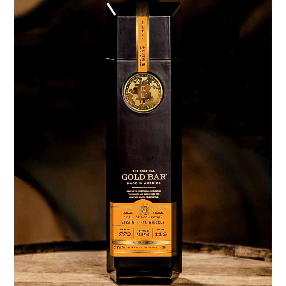 Gold Bar Bitcoin Satoshi Reserve Whiskey Limited Edition