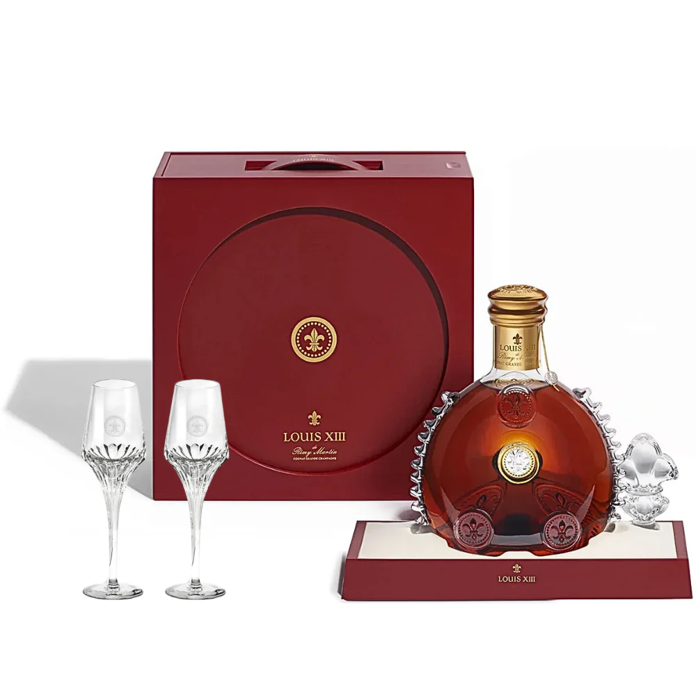 Louis XIII Cognac: The Classic Decanter W/Set of Crystal Glasses